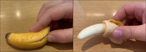 Image of a tiny Gachapon banana.